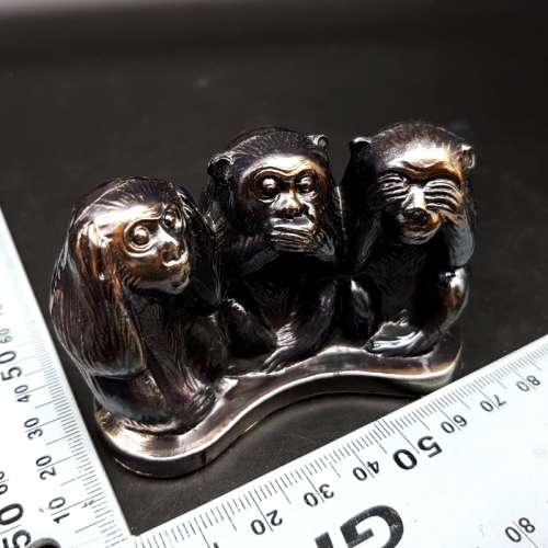 Metal Three Monkeys Paperweight/Figurine!!!