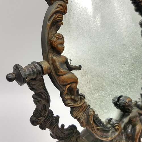 RARE!!! Vintage Highly Decorative Hard Plastic Table Mirror (Hong Kong)