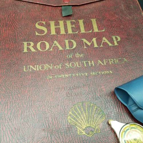 RARE!!! Original 1930's Vintage SHELL Road Map of the UNION Of South Africa - With Map Measure!!!
