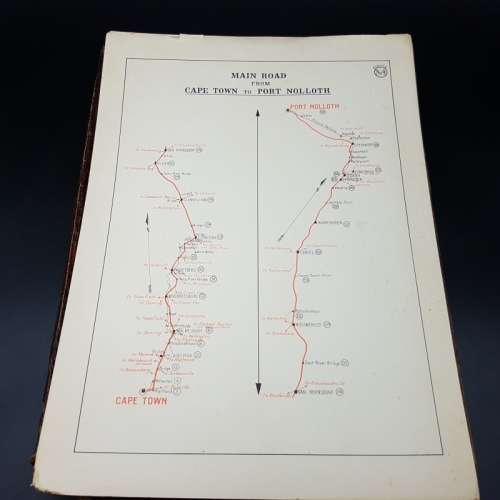 RARE!!! Original 1930's Vintage SHELL Road Map of the UNION Of South Africa - With Map Measure!!!