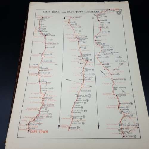 RARE!!! Original 1930's Vintage SHELL Road Map of the UNION Of South Africa - With Map Measure!!!