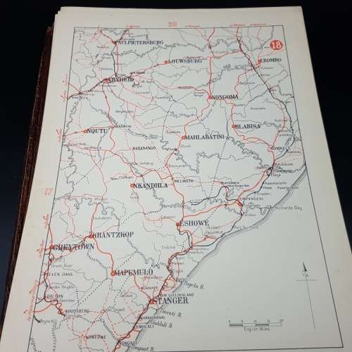 RARE!!! Original 1930's Vintage SHELL Road Map of the UNION Of South Africa - With Map Measure!!!