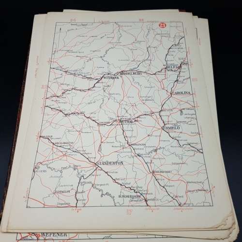 RARE!!! Original 1930's Vintage SHELL Road Map of the UNION Of South Africa - With Map Measure!!!