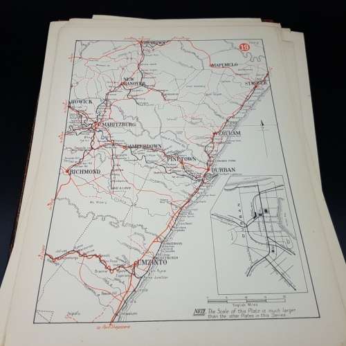 RARE!!! Original 1930's Vintage SHELL Road Map of the UNION Of South Africa - With Map Measure!!!