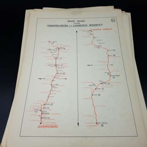 RARE!!! Original 1930's Vintage SHELL Road Map of the UNION Of South Africa - With Map Measure!!!