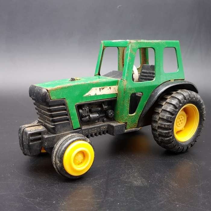 RARE!!! Vintage 1982 Tin and Hard Plastic Buddy L Green Tractor