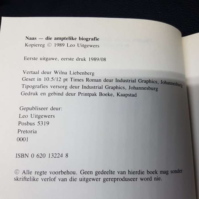 First Edition "NAAS" by Edward Griffith