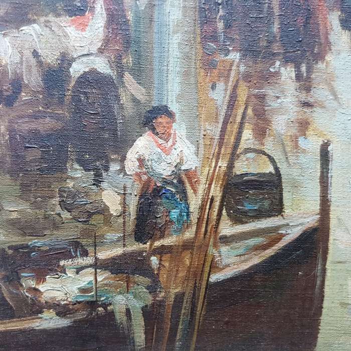 RARE!!! Large Signed D'Auria - Bay Of Naples (Oil on Canvas on Board)