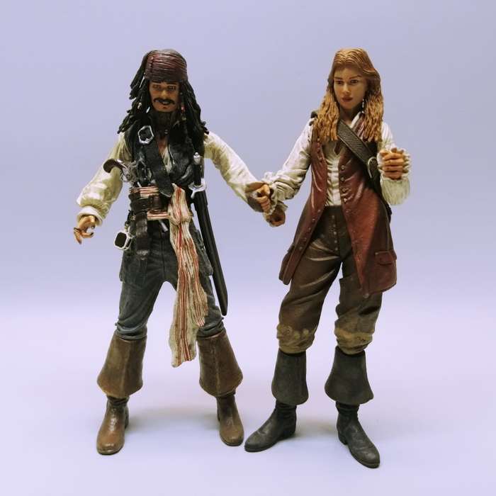 Two Original Highly Detailed Pirated of the Caribbean Figurines (12inch Bid for Both, No Boxes)