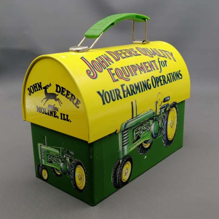 Original Lithographed Tin Metal John Deere Lunch Box!!!