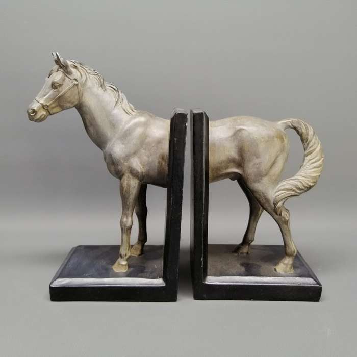 Original Equestrian Themed Highly Detailed Applied Bronze Book Ends!!!