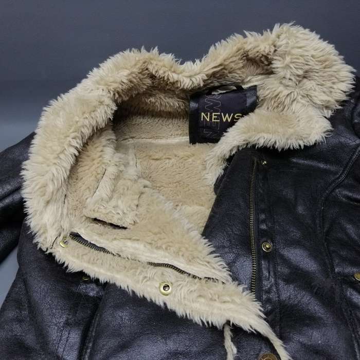 Original Tailored News Feaux Fur Leather Bomber Style Jacket!!!