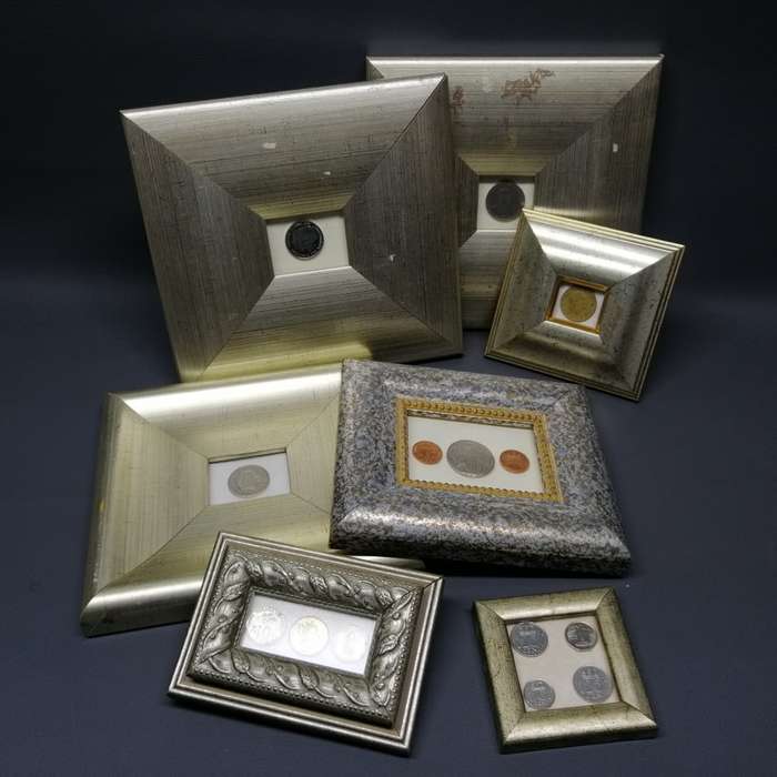Framed Decorative Coin Collection!!! Bid For All!!!