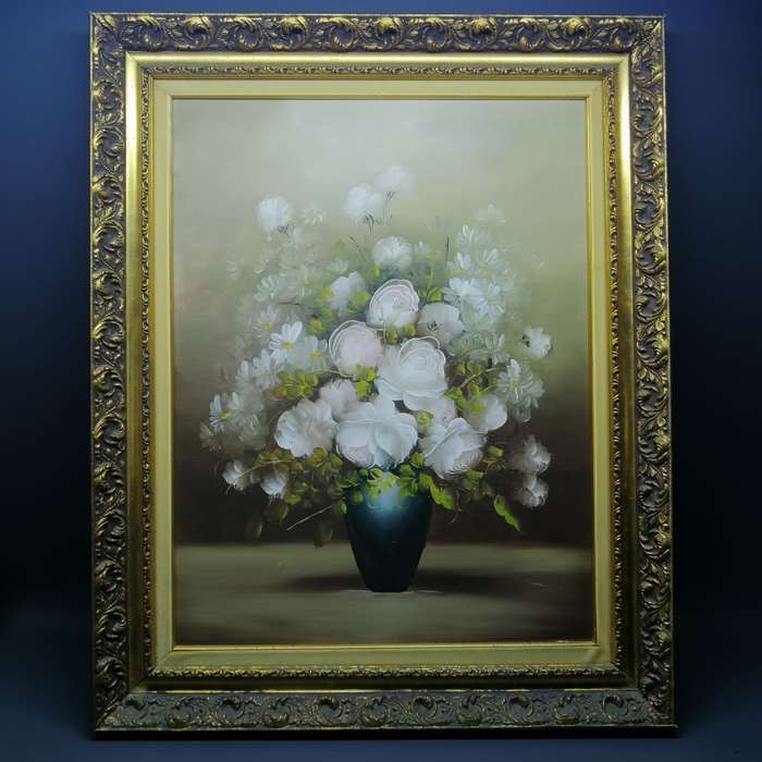 Fantastic!!!! LARGE Original Framed Oil on Board Botanical Still Life!! 800mm x 600mm