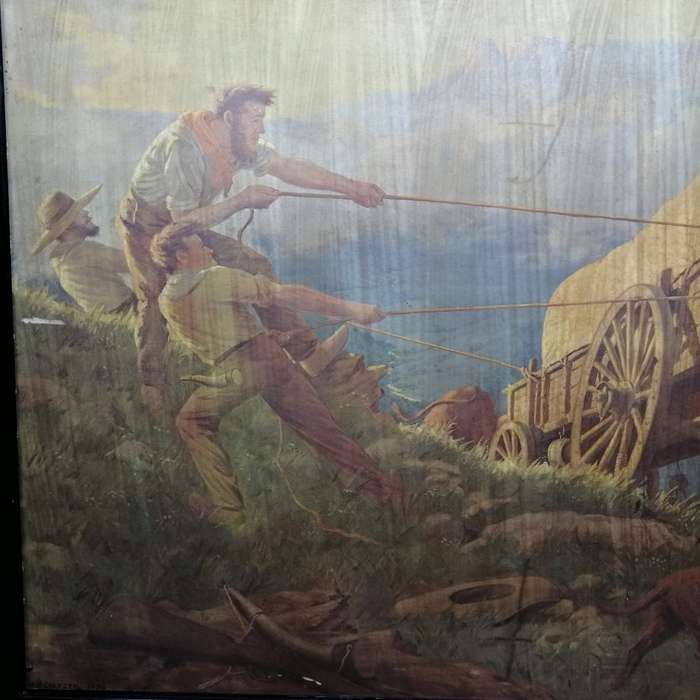 AFRIKANA!!!! Framed  Lithograph - Die Groot Trek - WH Coetzer (860mm x 600mm)