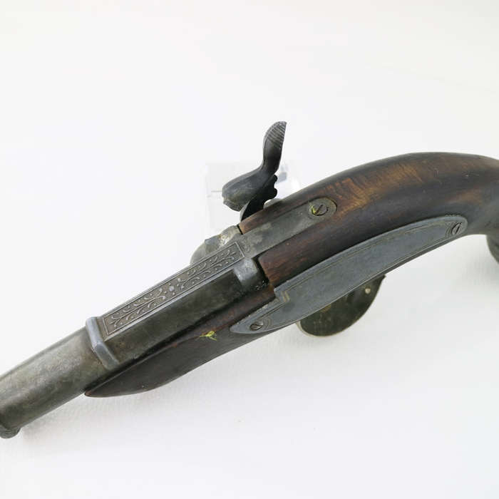 Vintage Decorative Pewter and Wood Spanish Flintlock Display!!!