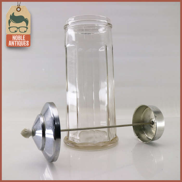 Original Glass Barber Sterilizer Bottle and Lid!!!