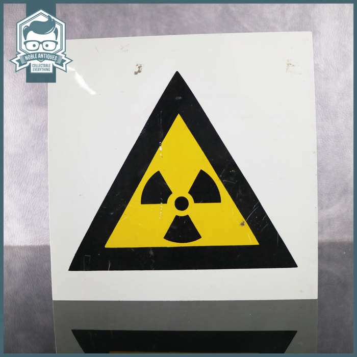 Vintage Silkscreen on Hard Plastic Radio Active Sign!!! 28cm x 28cm