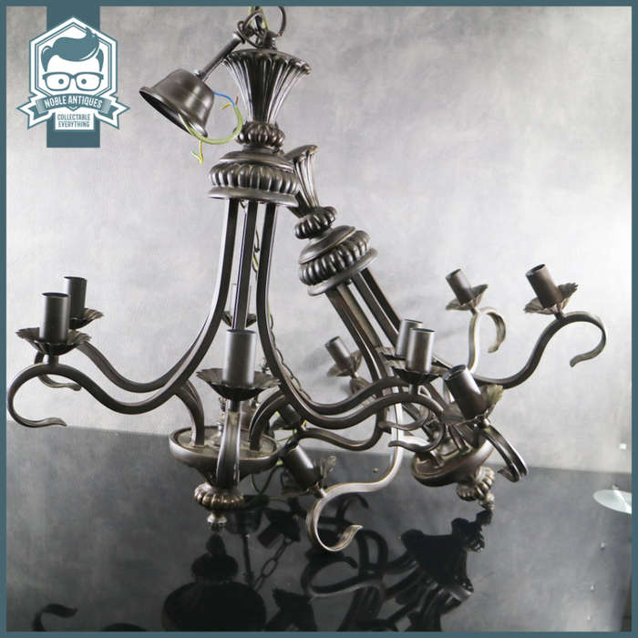 Two Large Decorative Metal and Cast Finished High Quality Chandelier, Two Available, Bid Per Item!!!