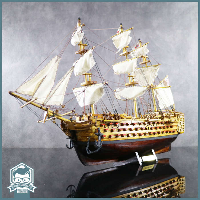 LARGE Highly Detailed 500mm Wood and Brass Handcrafted 1805 Victory Ship!!!