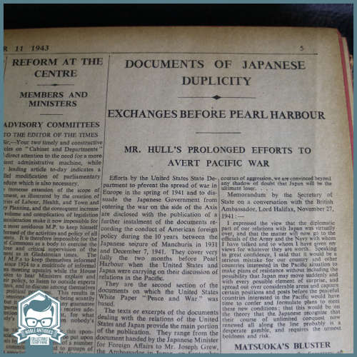 SUPER RARE!!! WWII The Times Newspaper 1943 Leater and Card Bound Collextion - 60x50cm - Over5kg