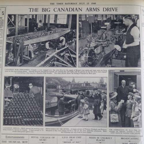 SUPER RARE!!! WWII The Times Newspaper 1940 Leather and Card Bound Collection - 62x48cm YoYo 4 Size!