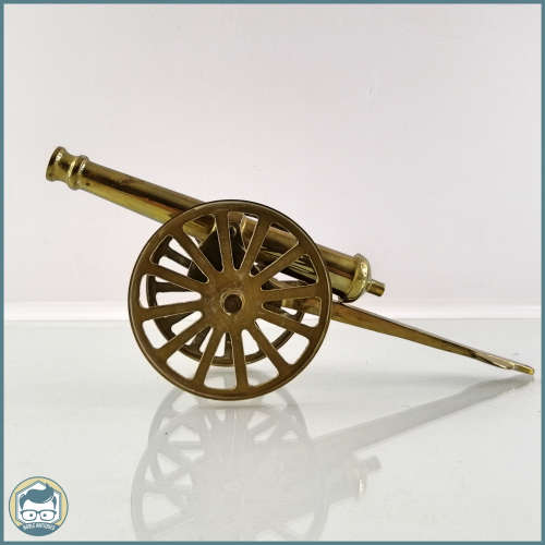 Large 35cm Solid Brass Cannon With Flint Firing Hole!!!