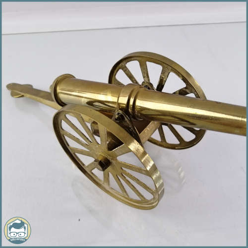 Large 35cm Solid Brass Cannon With Flint Firing Hole!!!