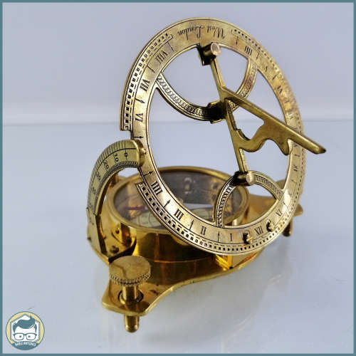 Original Solid Brass Sundial and Compass!!!