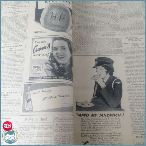 RARE!!! WWII The Times Newspaper Oct-Dec 1940 Leather and Card Bound Collection - 62x48cm (2/11)