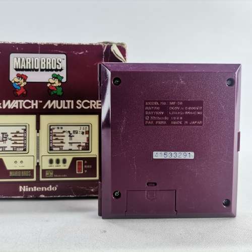 Original Boxed 1983 Nintendo Mario Bros. Game And Watch Multi Screen!!! Working, Original Bat. Cov!!