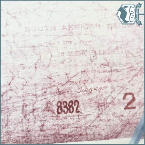 Original SAR-SAS Mechanical Blueprint Of  Main Line Locomotive 1200mm x 700mm (Red Bromide)