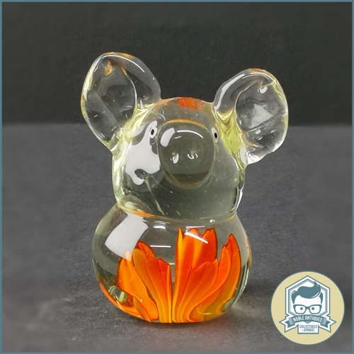 Flower Tummy Glass Piglet Paperweight!!!