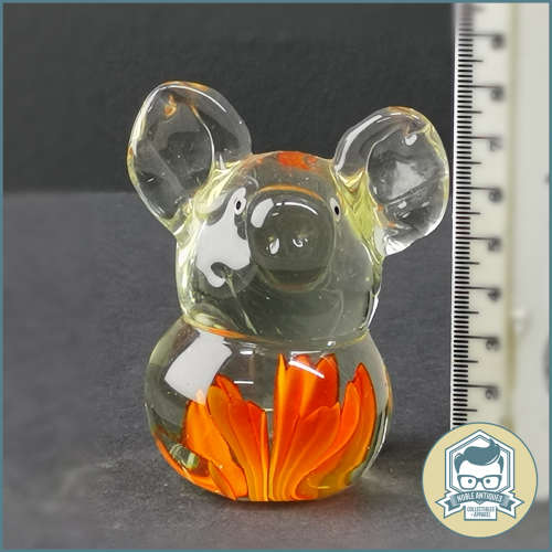 Flower Tummy Glass Piglet Paperweight!!!