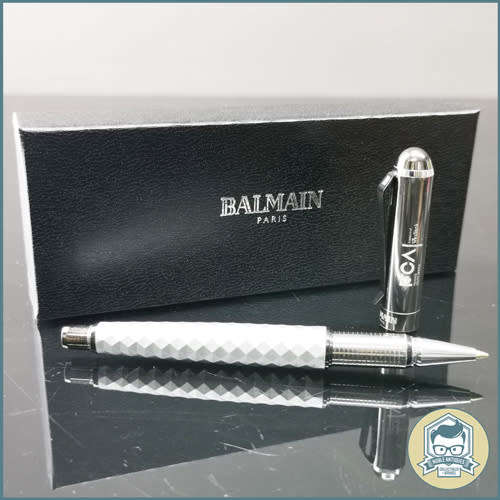 Original Boxed Faceted Metal Branded Balman Paris Ball Point Pen!!!