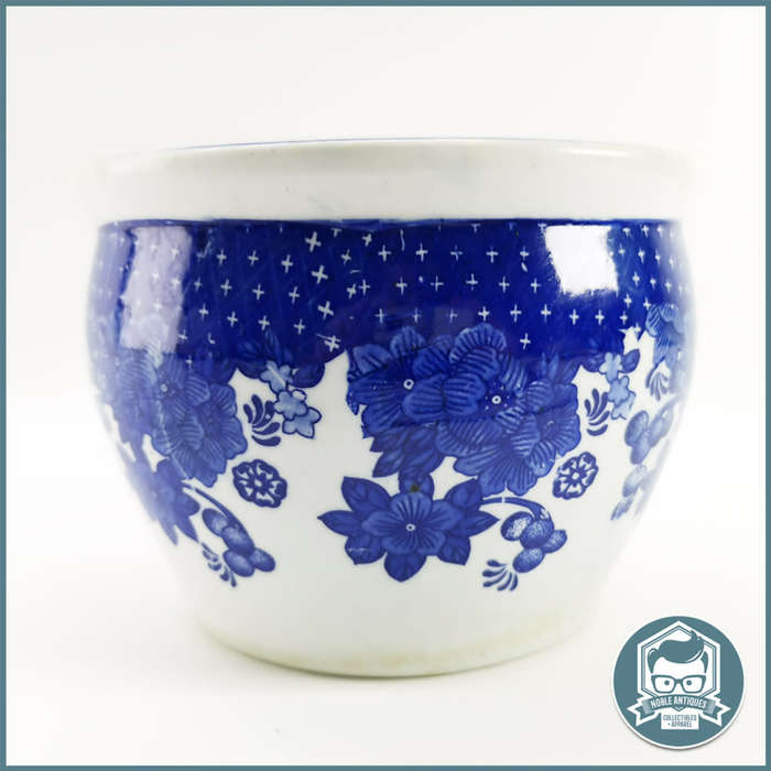 Original Oriental Blue and White Porcelain Planter!!!