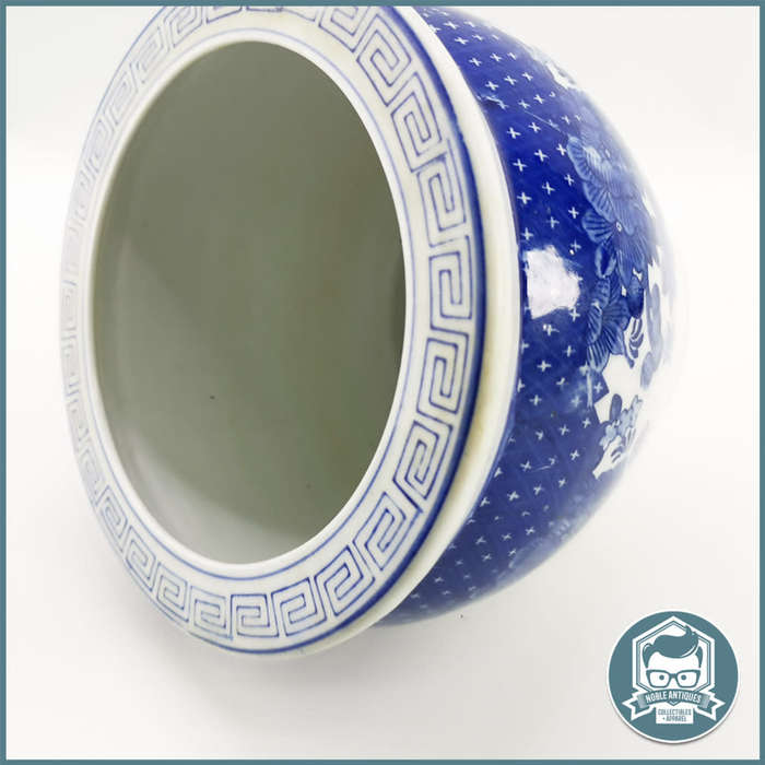 Original Oriental Blue and White Porcelain Planter!!!