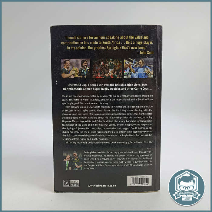 Autographed!!! Victor: My Journey Book by De Jongh Borchardt and Victor Matfield!!!