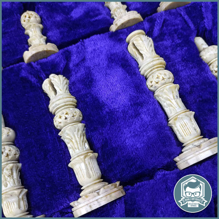 Large 40cm Wood and Marble Cased Black And Brown Handcrafted Marble Chess Set!!!