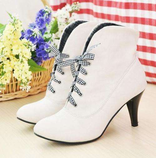 High-heeled short boots. heel 6cm