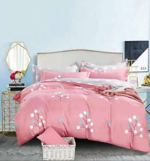6 Piece Reversible Cotton Duvet Cover Sets | Double