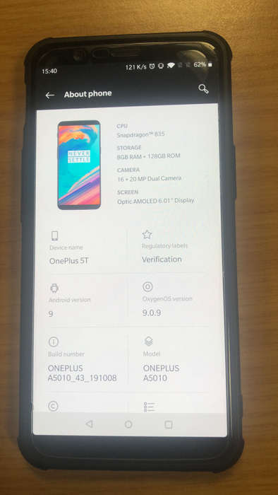 Oneplus 5T 8+128 Smartphone Black
