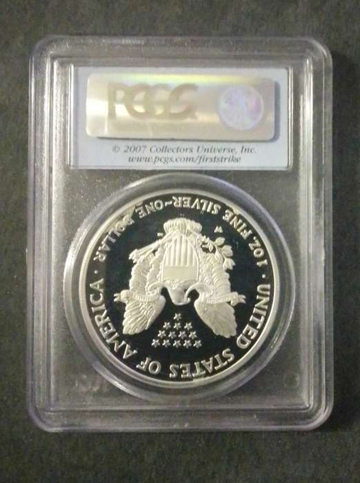 2006 SILVER EAGLE FIRST STRIKE GRADED BY PCGS PROOF 69 DOUBLE CAMEO
