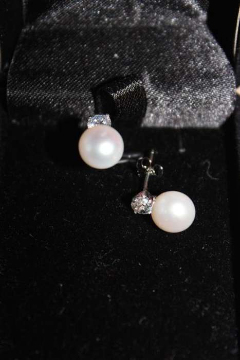 925 silver 8-9mm Pearl earrings