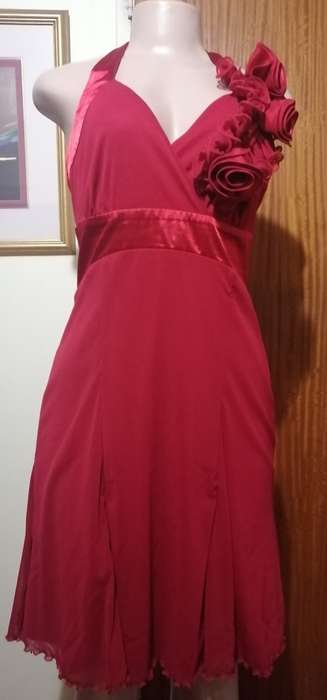Red Rose Detailed Dress
