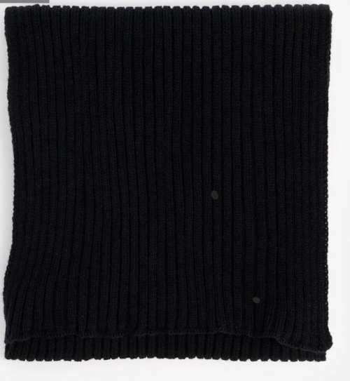Woolworhs Black Ribbed Scarf