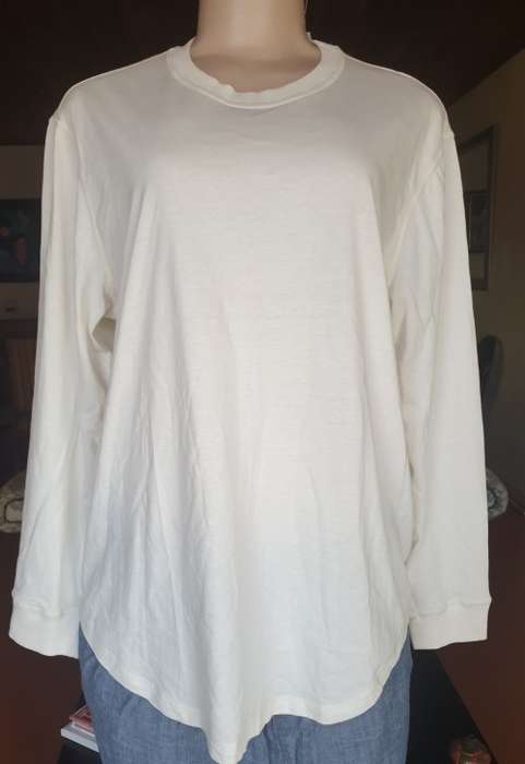 Cream Relaxed Cotton T-shirt