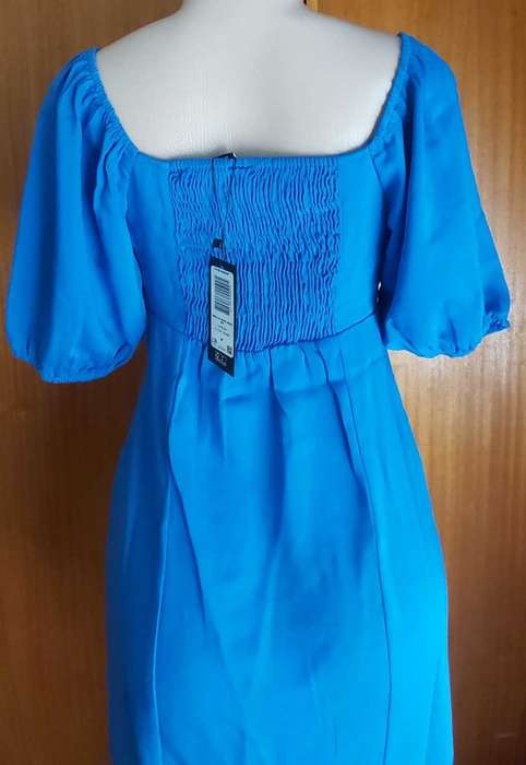 Vero Moda Blue Ruched Mini Dress