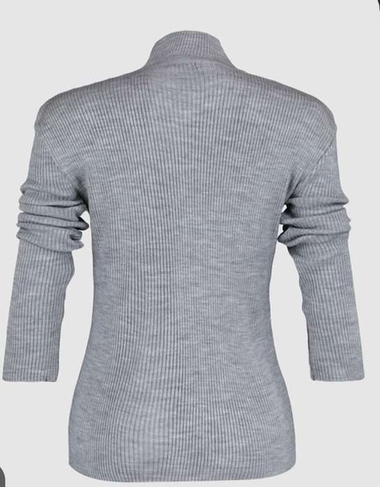 Trendyol Grey Detailef Stand Up Collar Sweater