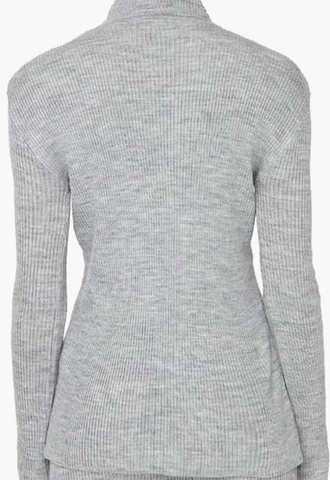 Trendyol Grey Detailef Stand Up Collar Sweater